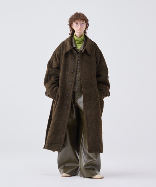 Wool Blend Shaggy Over Coat / ウールブレンドシャギーオーバーコート