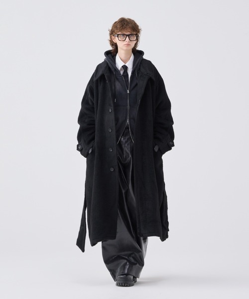 soerte ウールブレンドシャギーオーバーコート サイズ1 Wool Blend Shaggy Over Coat / ウールブレンドシャギーオーバーコート