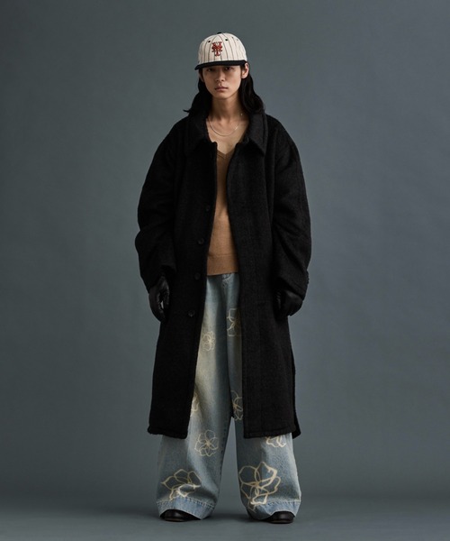 Wool Blend Shaggy Over Coat / ウールブレンドシャギーオーバーコート