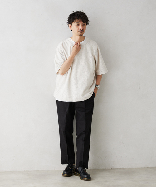 JOURNAL STANDARD relume（ジャーナルスタンダード　レリューム）の「European Flax / ヨーロピアンフラックス 1プリーツ スラックス（スラックス・メンズ・ブラック/アイボリー/オリーブ・MEDIUM/LARGE）」の7枚目の写真