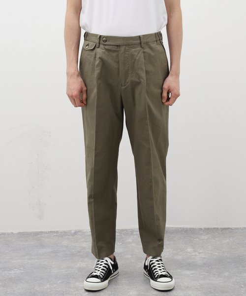 JOURNAL STANDARD relume（ジャーナルスタンダード　レリューム）の「European Flax / ヨーロピアンフラックス 1プリーツ スラックス（スラックス・メンズ・ブラック/アイボリー/オリーブ・MEDIUM/LARGE）」の17枚目の写真