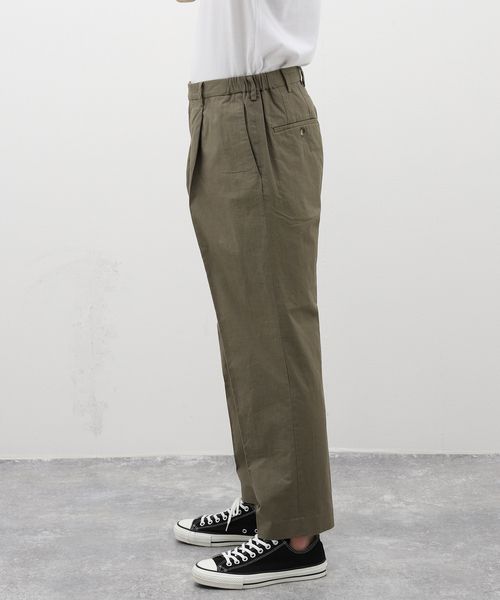 JOURNAL STANDARD relume（ジャーナルスタンダード　レリューム）の「European Flax / ヨーロピアンフラックス 1プリーツ スラックス（スラックス・メンズ・ブラック/アイボリー/オリーブ・MEDIUM/LARGE）」の18枚目の写真