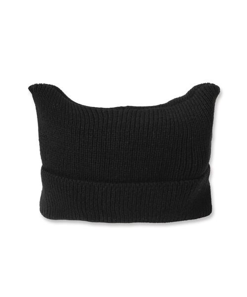 WEGO(ウィゴー)の「WEGO/ネコミミニットキャップ(ニットキャップ/ビーニー・レディース・ブラック/オフホワイト・FREE)」の10枚目の写真