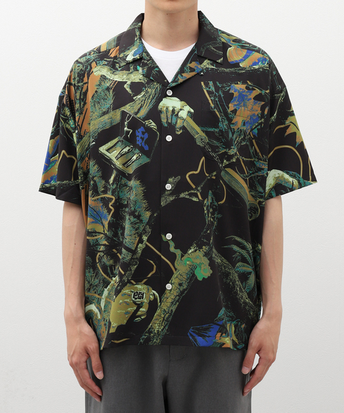 Evisen Skateboards(エビセンスケートボード)の「EVISEN / エビセン PINE TREE CAMO SH(シャツ/ブラウス・メンズ・ブラック/ホワイト・LARGE/MEDIUM)」の4枚目の写真