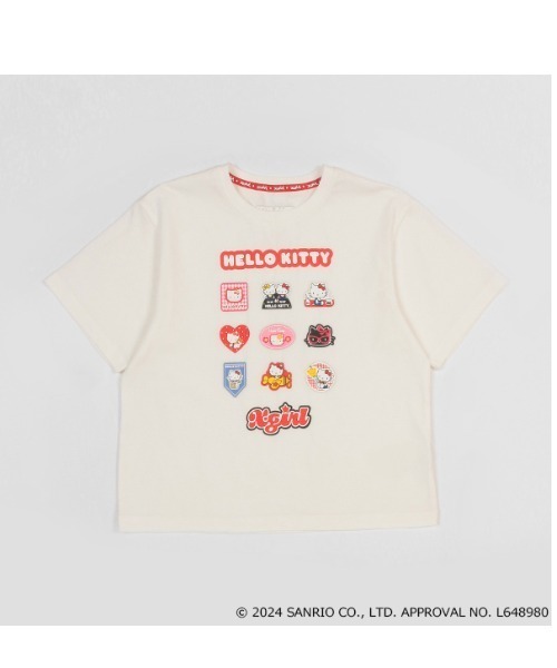 X-girl Stages(エックスガールステージス)の「【ハローキティ】グラフィック半袖Tシャツ(Tシャツ/カットソー・キッズ・オフホワイト/マルチ/レッド・90cm/100cm/110cm/120cm/130cm/140cm)」の11枚目の写真