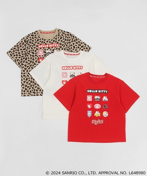 X-girl Stages(エックスガールステージス)の「【ハローキティ】グラフィック半袖Tシャツ(Tシャツ/カットソー・キッズ・オフホワイト/マルチ/レッド・90cm/100cm/110cm/120cm/130cm/140cm)」の16枚目の写真