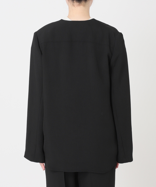 セール】ELENI/エルニ ライトクロスジャケット（ノーカラージャケット