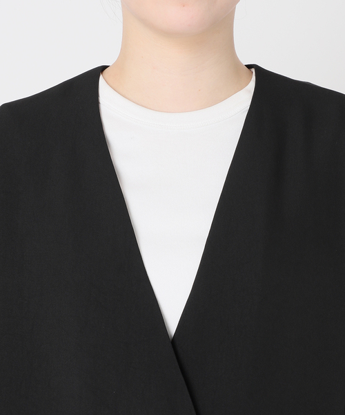 セール】ELENI/エルニ ライトクロスジャケット（ノーカラージャケット