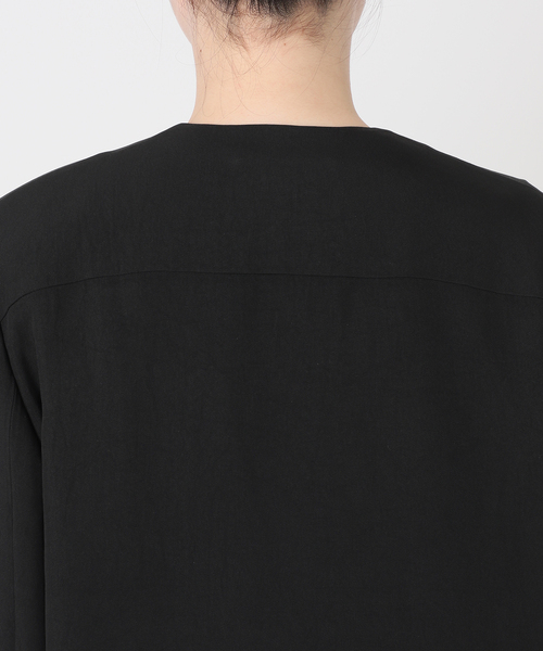 セール】ELENI/エルニ ライトクロスジャケット（ノーカラージャケット