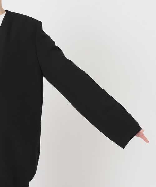 セール】ELENI/エルニ ライトクロスジャケット（ノーカラージャケット