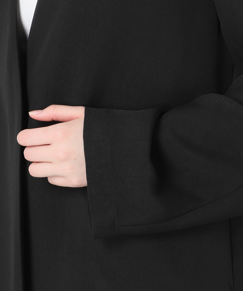 新品タグ付き　noble eleni ブラックノーカラージャケット セール】ELENI/エルニ ライトクロスジャケット（ノーカラージャケット