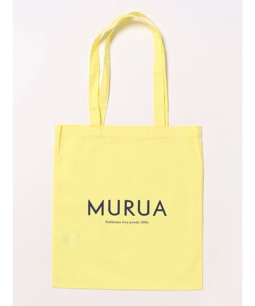 MURUA(ムルーア)の「ロゴトートバッグ(トートバッグ・レディース・アイボリー/ピンク/イエロー/ダークグリーン/ブルー/ブラック・FREE)」の5枚目の写真
