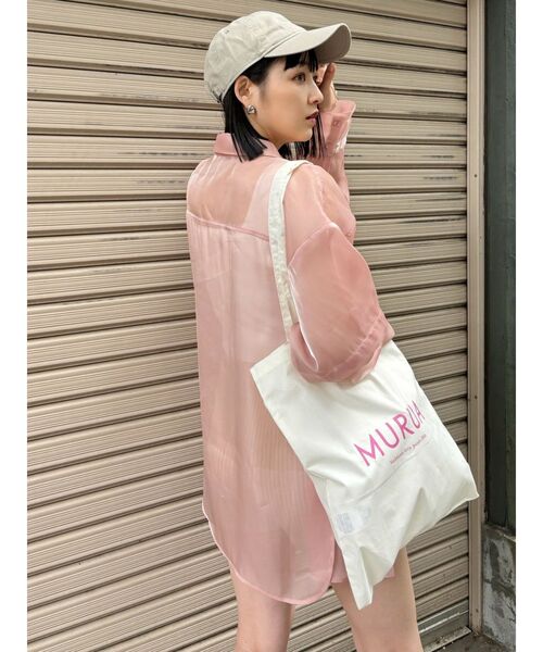 MURUA(ムルーア)の「ロゴトートバッグ(トートバッグ・レディース・アイボリー/ピンク/イエロー/ダークグリーン/ブルー/ブラック・FREE)」の11枚目の写真