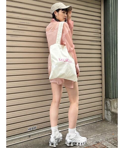 MURUA(ムルーア)の「ロゴトートバッグ(トートバッグ・レディース・アイボリー/ピンク/イエロー/ダークグリーン/ブルー/ブラック・FREE)」の13枚目の写真