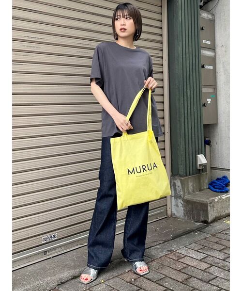 MURUA(ムルーア)の「ロゴトートバッグ(トートバッグ・レディース・アイボリー/ピンク/イエロー/ダークグリーン/ブルー/ブラック・FREE)」の18枚目の写真