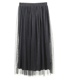 ラメチュールギャザースカート(取り扱い店舗限定)