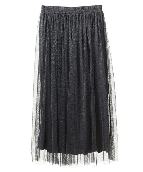 【セール】ラメチュールギャザースカート(取り扱い店舗限定)（スカート）｜soffitto（ソフィット）