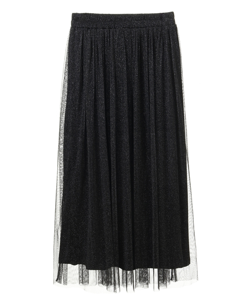 SOFFITTO（ソフィット）の「ラメチュールギャザースカート(取り扱い店舗限定)（スカート・レディース・ブラック/グレー/チャコールグレー・FREE）」の2枚目の写真