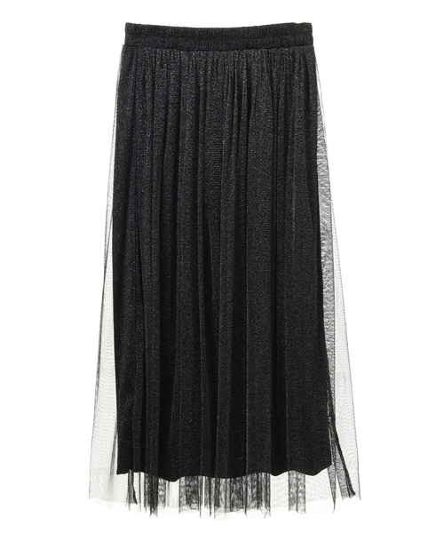 SOFFITTO（ソフィット）の「ラメチュールギャザースカート(取り扱い店舗限定)（スカート・レディース・ブラック/グレー/チャコールグレー・FREE）」の4枚目の写真