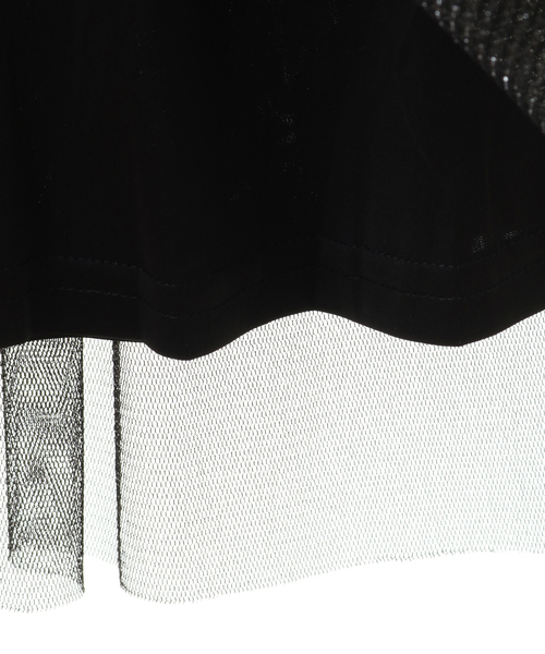 SOFFITTO（ソフィット）の「ラメチュールギャザースカート(取り扱い店舗限定)（スカート・レディース・ブラック/グレー/チャコールグレー・FREE）」の8枚目の写真