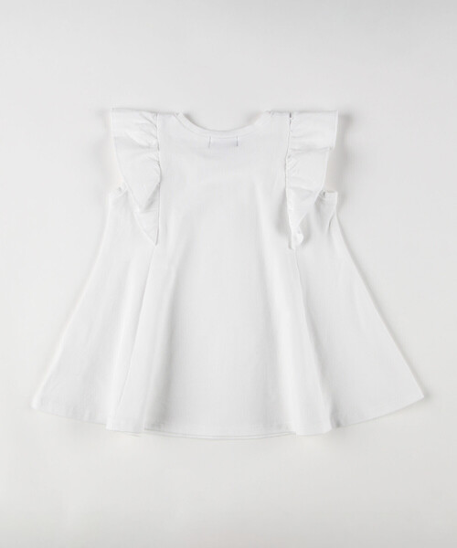 COMME CA ISM（コムサイズム）の「フリルデザイン カットソー（Tシャツ/カットソー・キッズ・ネイビー/ホワイト・110cm/140cm/130cm/120cm/100cm/150cm）」の4枚目の写真