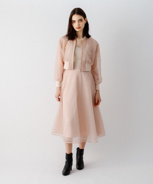 DEICY（デイシー）の「ミニパールチュールブルゾン（ブルゾン・レディース・ピンク/ブラック/アイボリー・FREE）」の12枚目の写真