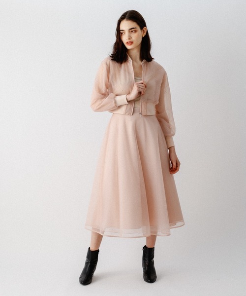 DEICY（デイシー）の「ミニパールチュールブルゾン（ブルゾン・レディース・ピンク/ブラック/アイボリー・FREE）」の13枚目の写真