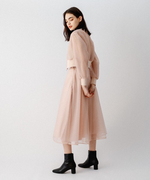 DEICY（デイシー）の「ミニパールチュールブルゾン（ブルゾン・レディース・ピンク/ブラック/アイボリー・FREE）」の5枚目の写真