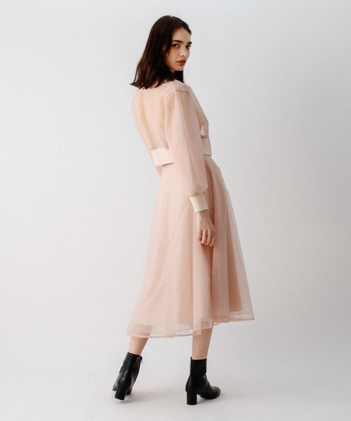 DEICY（デイシー）の「ミニパールチュールブルゾン（ブルゾン・レディース・ピンク/ブラック/アイボリー・FREE）」の6枚目の写真