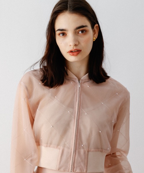 DEICY（デイシー）の「ミニパールチュールブルゾン（ブルゾン・レディース・ピンク/ブラック/アイボリー・FREE）」の11枚目の写真