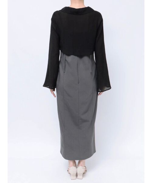 LAGUNAMOON（ラグナムーン）の「シアーシャツセットキャミワンピース（ワンピース・レディース・ブラウン/ベージュ/チャコールグレー・SMALL/MEDIUM）」の10枚目の写真