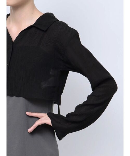 LAGUNAMOON（ラグナムーン）の「シアーシャツセットキャミワンピース（ワンピース・レディース・ブラウン/ベージュ/チャコールグレー・SMALL/MEDIUM）」の12枚目の写真