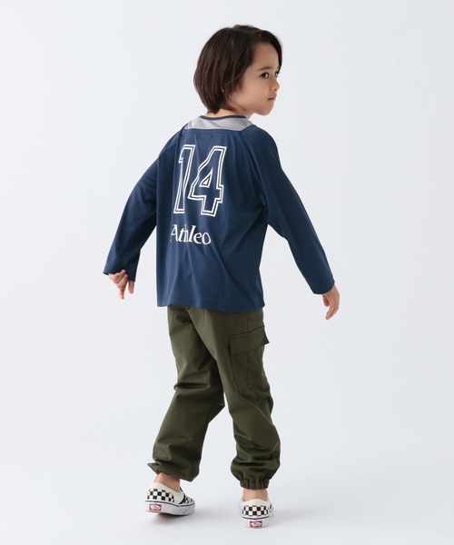 Russell Athletic（ラッセルアスレティック）の「【RUSSELL ATHLETIC】別注ゲームシャツ(KIDS)（Tシャツ/カットソー・キッズ・ネイビー/ブルー/マスタード・130cm/120cm/150cm/140cm）」の12枚目の写真