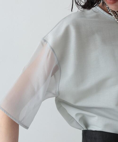 GALLEST(ギャレスト)の「◆シアーミックストップス(Tシャツ/カットソー・レディース・ホワイト/ライトグレー/ブラック・38)」の9枚目の写真