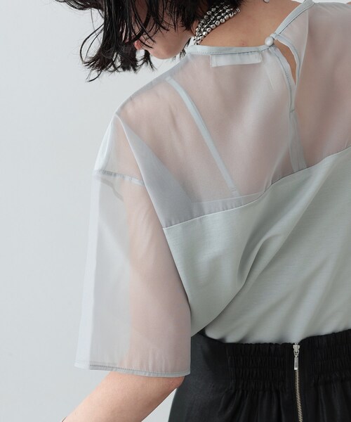 GALLEST(ギャレスト)の「◆シアーミックストップス(Tシャツ/カットソー・レディース・ホワイト/ライトグレー/ブラック・38)」の10枚目の写真