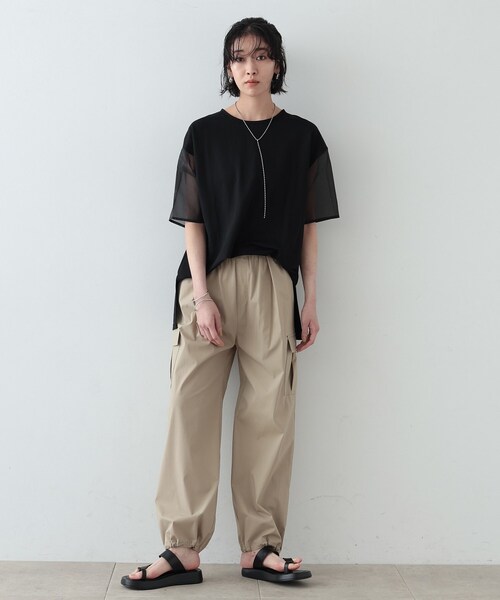 GALLEST(ギャレスト)の「◆シアーミックストップス(Tシャツ/カットソー・レディース・ホワイト/ライトグレー/ブラック・38)」の11枚目の写真