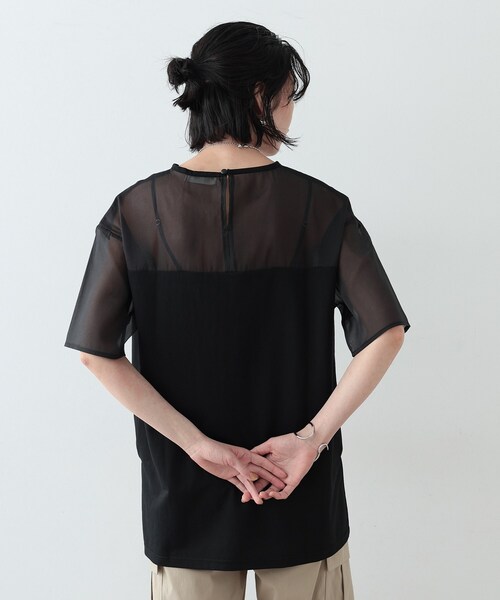 GALLEST(ギャレスト)の「◆シアーミックストップス(Tシャツ/カットソー・レディース・ホワイト/ライトグレー/ブラック・38)」の15枚目の写真