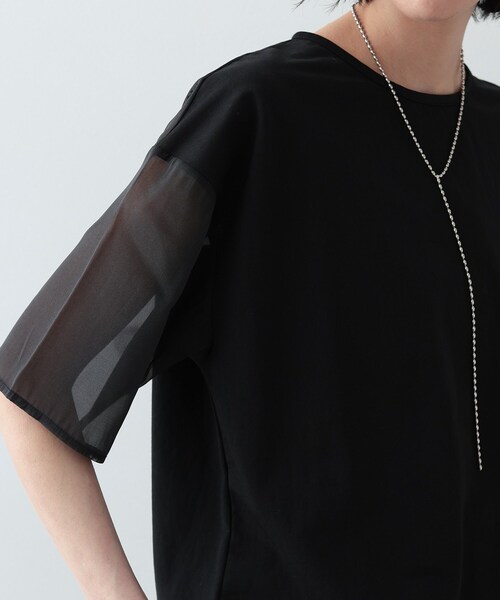 GALLEST(ギャレスト)の「◆シアーミックストップス(Tシャツ/カットソー・レディース・ホワイト/ライトグレー/ブラック・38)」の16枚目の写真