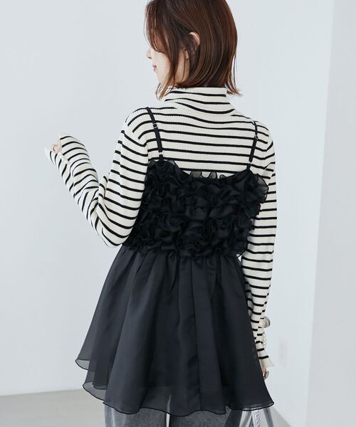 MAJESTIC LEGON(マジェスティックレゴン)の「ミルフィーユキラキラビスチェ(キャミソール・レディース・ブルー/アイボリー/ブラック/ピンク/ブラック系その他2・MEDIUM)」の20枚目の写真