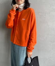 [UNIVERSAL OVERALL/ユニバーサルオーバーオール] 別注 ワンポイントロゴ刺繍 スウェットカーディガン