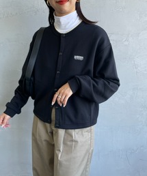 [UNIVERSAL OVERALL/ユニバーサルオーバーオール] 別注 ワンポイントロゴ刺繍 スウェットカーディガン
