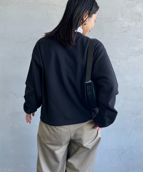 UNIVERSAL OVERALL（ユニバーサルオーバーオール）の「[UNIVERSAL OVERALL/ユニバーサルオーバーオール] 別注 ワンポイントロゴ刺繍 スウェットカーディガン（カーディガン/ボレロ・レディース・ブルー/グレー/ブラック/オレンジ・F）」の10枚目の写真