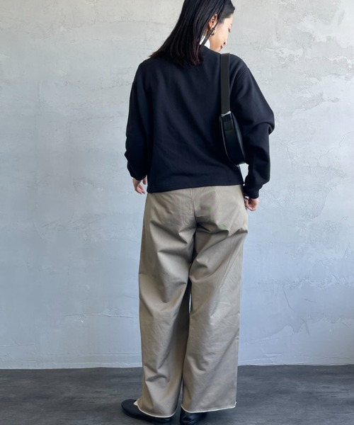 UNIVERSAL OVERALL（ユニバーサルオーバーオール）の「[UNIVERSAL OVERALL/ユニバーサルオーバーオール] 別注 ワンポイントロゴ刺繍 スウェットカーディガン（カーディガン/ボレロ・レディース・ブルー/グレー/ブラック/オレンジ・F）」の13枚目の写真