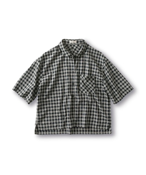 and myera（アンド マイラ）の「ａｎｄ　ｍｙｅｒａ　チェックなシャツ（シャツ/ブラウス・レディース・ブラック・X-LARGE/LARGE/MEDIUM/SMALL）」の9枚目の写真