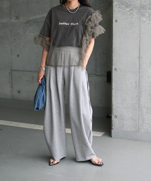 Marient（マリエント）の「チュールフリルアシメBL（シャツ/ブラウス・レディース・グレー/ベージュ/ブラック・FREE）」の19枚目の写真