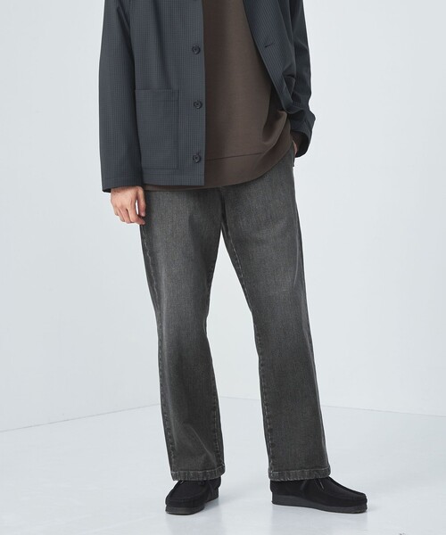 green label relaxing(グリーンレーベルリラクシング)の「パイプドステム デニム スラックス パンツ(デニムパンツ・メンズ・ネイビー/グレー/ホワイト・L/M/S/XL)」の3枚目の写真