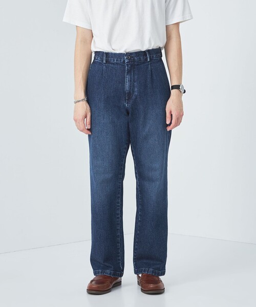 green label relaxing(グリーンレーベルリラクシング)の「パイプドステム デニム スラックス パンツ(デニムパンツ・メンズ・ネイビー/グレー/ホワイト・L/M/S/XL)」の9枚目の写真