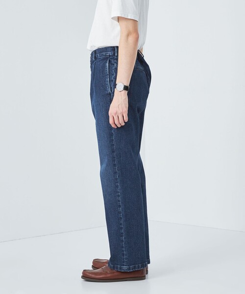 green label relaxing(グリーンレーベルリラクシング)の「パイプドステム デニム スラックス パンツ(デニムパンツ・メンズ・ネイビー/グレー/ホワイト・L/M/S/XL)」の10枚目の写真