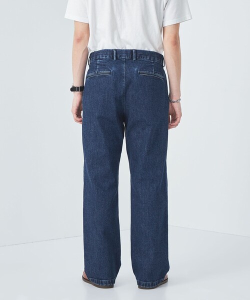 green label relaxing(グリーンレーベルリラクシング)の「パイプドステム デニム スラックス パンツ(デニムパンツ・メンズ・ネイビー/グレー/ホワイト・L/M/S/XL)」の11枚目の写真