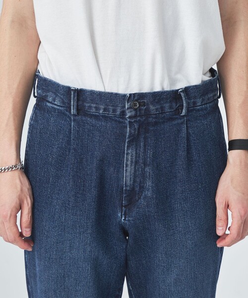 green label relaxing(グリーンレーベルリラクシング)の「パイプドステム デニム スラックス パンツ(デニムパンツ・メンズ・ネイビー/グレー/ホワイト・L/M/S/XL)」の12枚目の写真